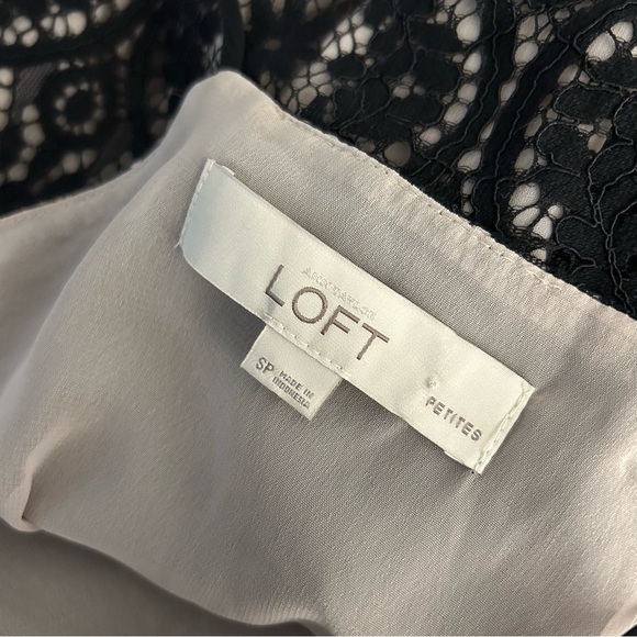 💕 Loft Elegant Black Lace Sleeveless Top S - Picture 4 of 8